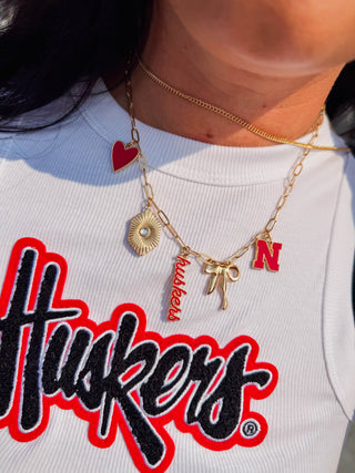 Nebraska Huskers Charm Necklace