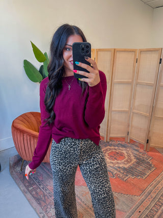 Nadine Sweater-Wine