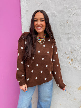 Maeve Polka Dot Sweater