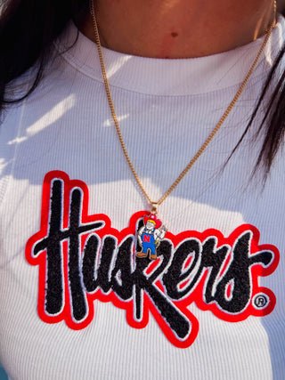 Nebraska Huskers Enamel Icon Necklace