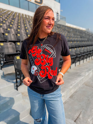 Go Big Red Field Helmet Tee