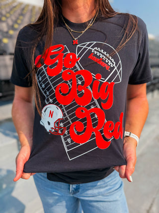 Go Big Red Field Helmet Tee