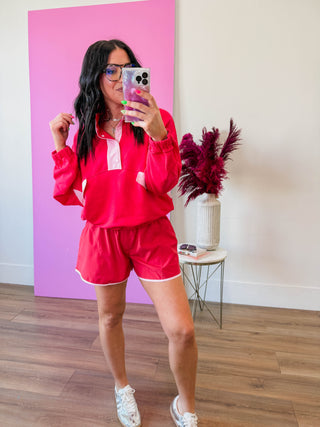 Active Ease Set-Candy Red/Pale Pink