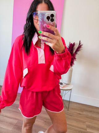 Active Ease Set-Candy Red/Pale Pink