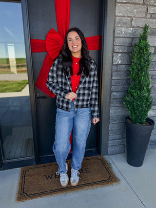 Kali Polka Dot Knit Top-Red