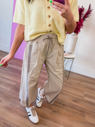 Freeform Barrel Pants-Stone
