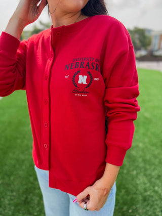 Nebraska Collegiate Cardigan