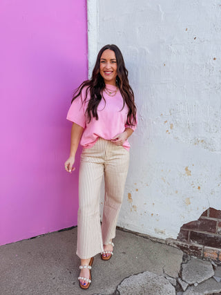 Harper Knit Top-Pink