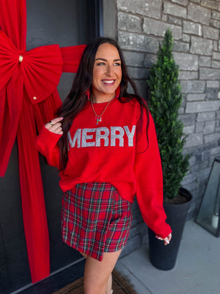 Jingle Belle Plaid Mini Skirt