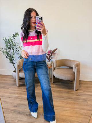 Blaire Color Block Sweater Vest