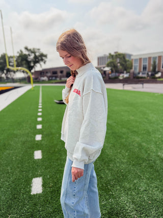 Nebraska Embroidered Mock Neck