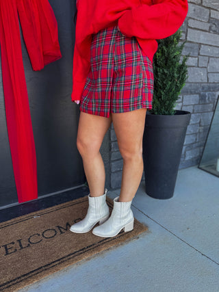 Jingle Belle Plaid Mini Skirt