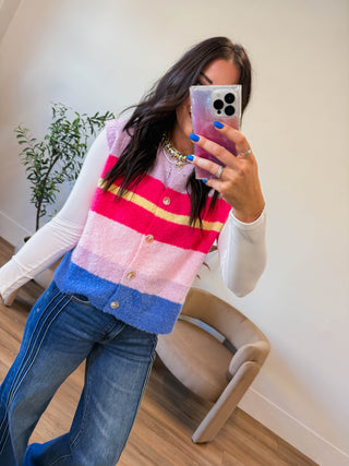 Blaire Color Block Sweater Vest