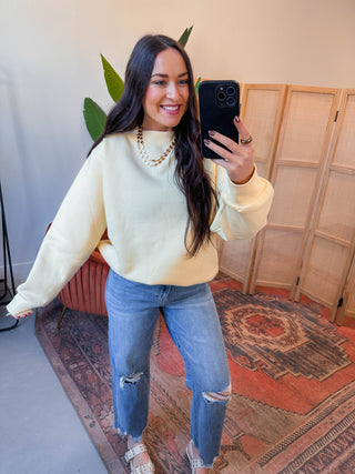 Laid Back Mock Neck Sweatshirt