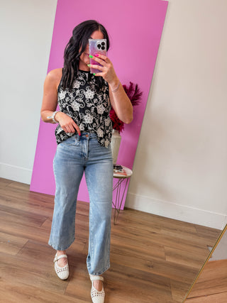 Mattie Floral Embroidered Tank