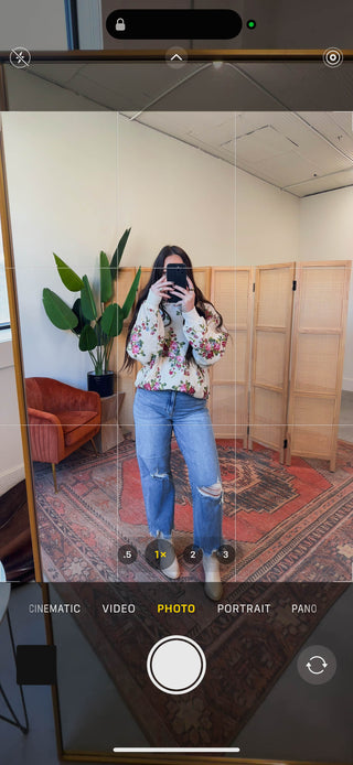 Elevated Essential Hoodie-Ivory Floral