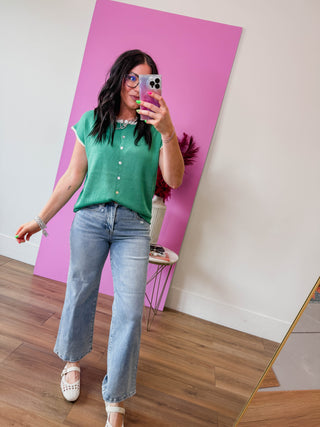 Megan Knit Top-Green