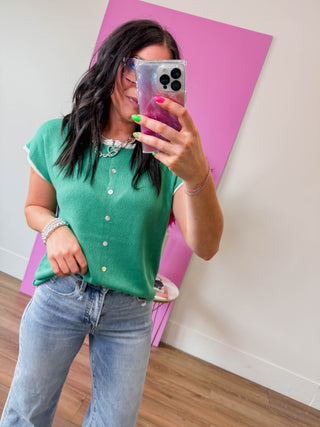 Megan Knit Top-Green