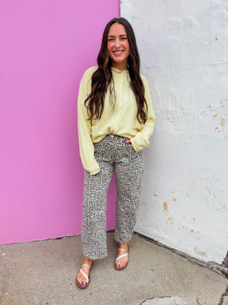 Wild Thing Leopard Barrel Denim