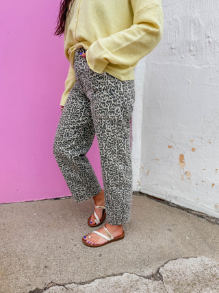 Wild Thing Leopard Barrel Denim