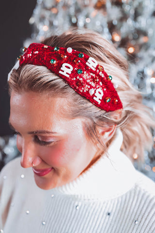 Ho, Ho, Ho Sequin Headband