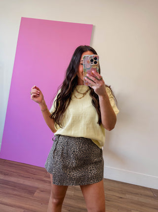 Harper Knit Top-Lemon