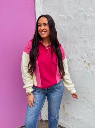 Ally Color Block Pullover