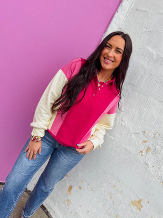 Ally Color Block Pullover