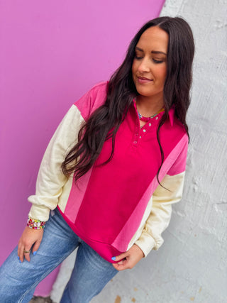 Ally Color Block Pullover