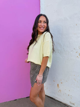 Harper Knit Top-Lemon