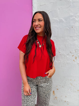 Elladee Knit Top-Ruby
