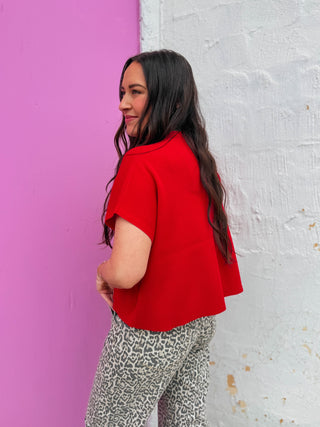 Elladee Knit Top-Ruby