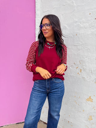 Anna Top-Burgundy