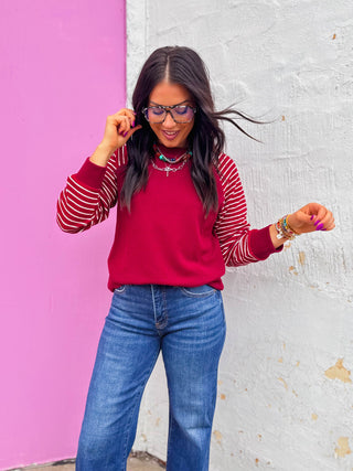 Anna Top-Burgundy