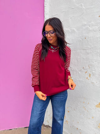Anna Top-Burgundy