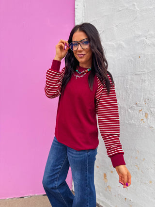 Anna Top-Burgundy