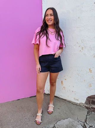 On The Dot Shorts-Navy