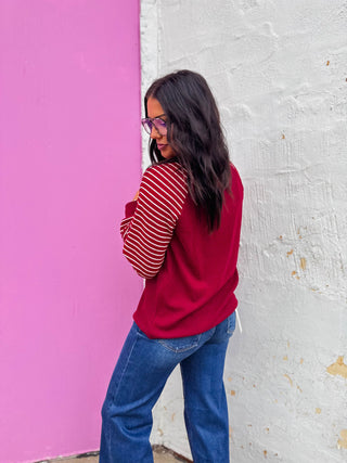 Anna Top-Burgundy