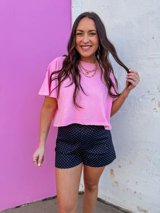 On The Dot Shorts-Navy