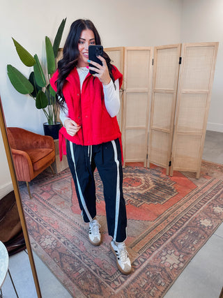 Cool Girl Barrel Pants-Black