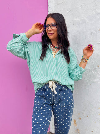Amira Striped Button Down
