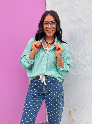 Amira Striped Button Down