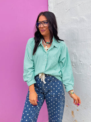 Amira Striped Button Down
