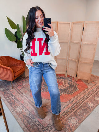 Nebraska Reversible Mock Neck Sweatshirt