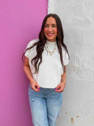 Elladee Knit Top-Off White