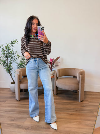Blake Striped Corded Top