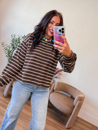 Blake Striped Corded Top