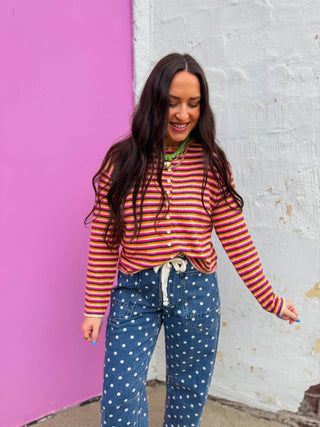 Caty Striped Cardigan