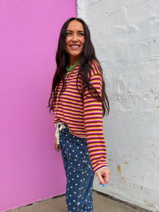 Caty Striped Cardigan