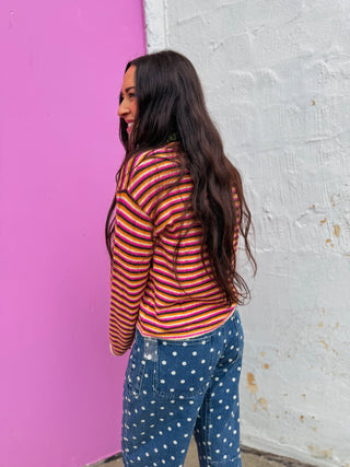 Caty Striped Cardigan